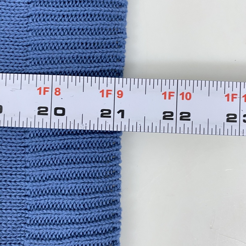 Baraka & Ziggy Sweater Womens Large Blue Short Sleeve Knit Pullover Italy Cotton - Picture 7 of 9